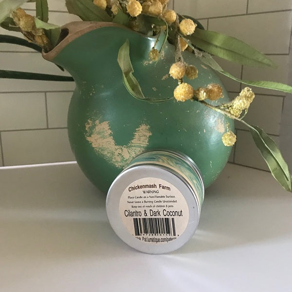 cilantro dark coconut candle 