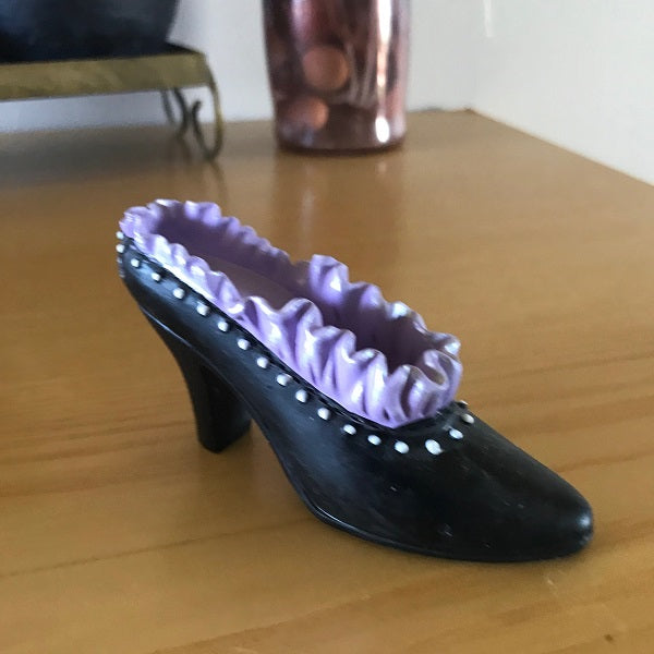 black dress purple heels Black Dress With Purple Heels