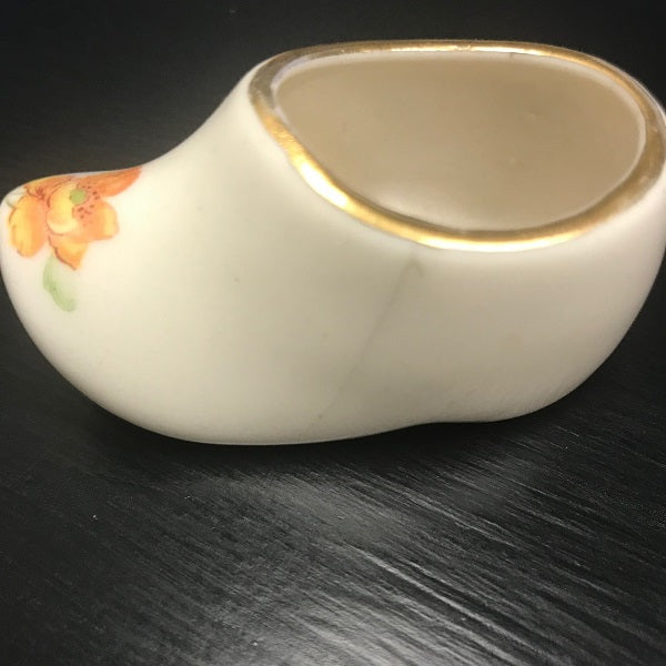 Dutch clog miniature porcelain shoe