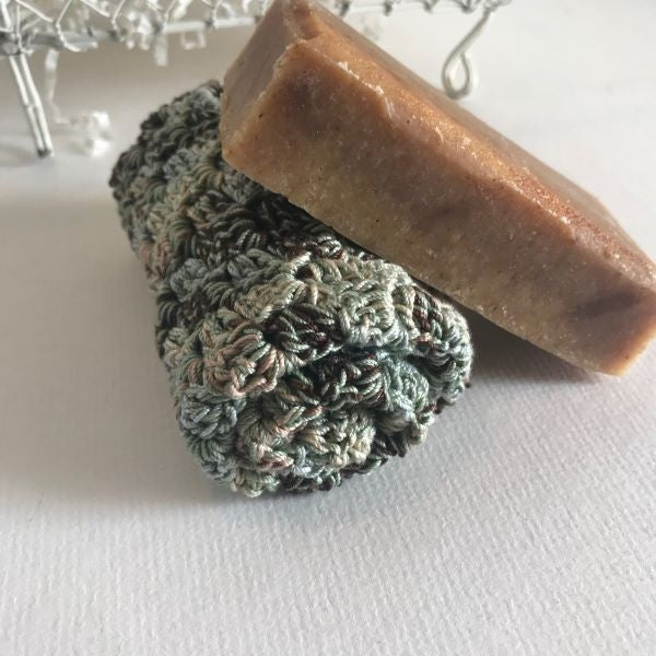 Camouflage Cotton Washcloth | Crocheted Washcloth