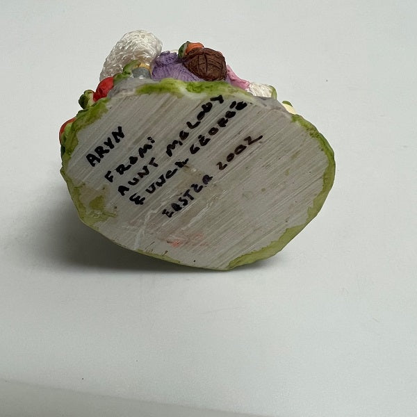 Easter Rabbit Figurine Resin Standing Easter Rabbit Figurines Lot of 3