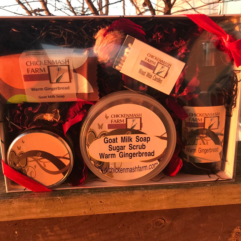 Bath and Body Gift Box | Warm Gingerbread Gift Set-Chickenmash Farm