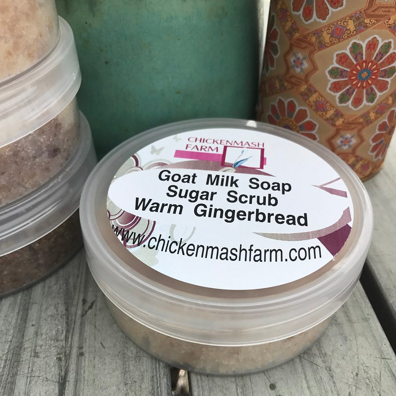 Warm Gingerbread Goat Milk Soap Sugar Scrub-Chickenmash Farm