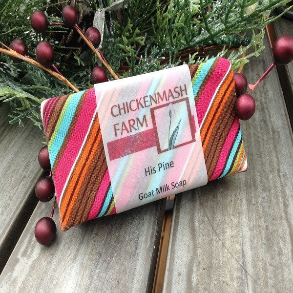 His Pine Goat Milk Soap-Chickenmash Farm