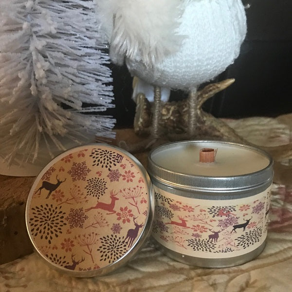 Holiday candle roasted chestnuts and rum