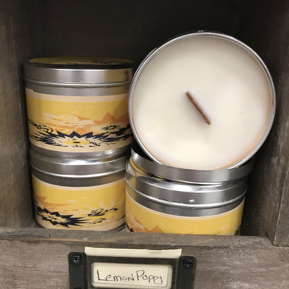 Lemon Sunshine Wood Wick Soy Candle-Chickenmash Farm