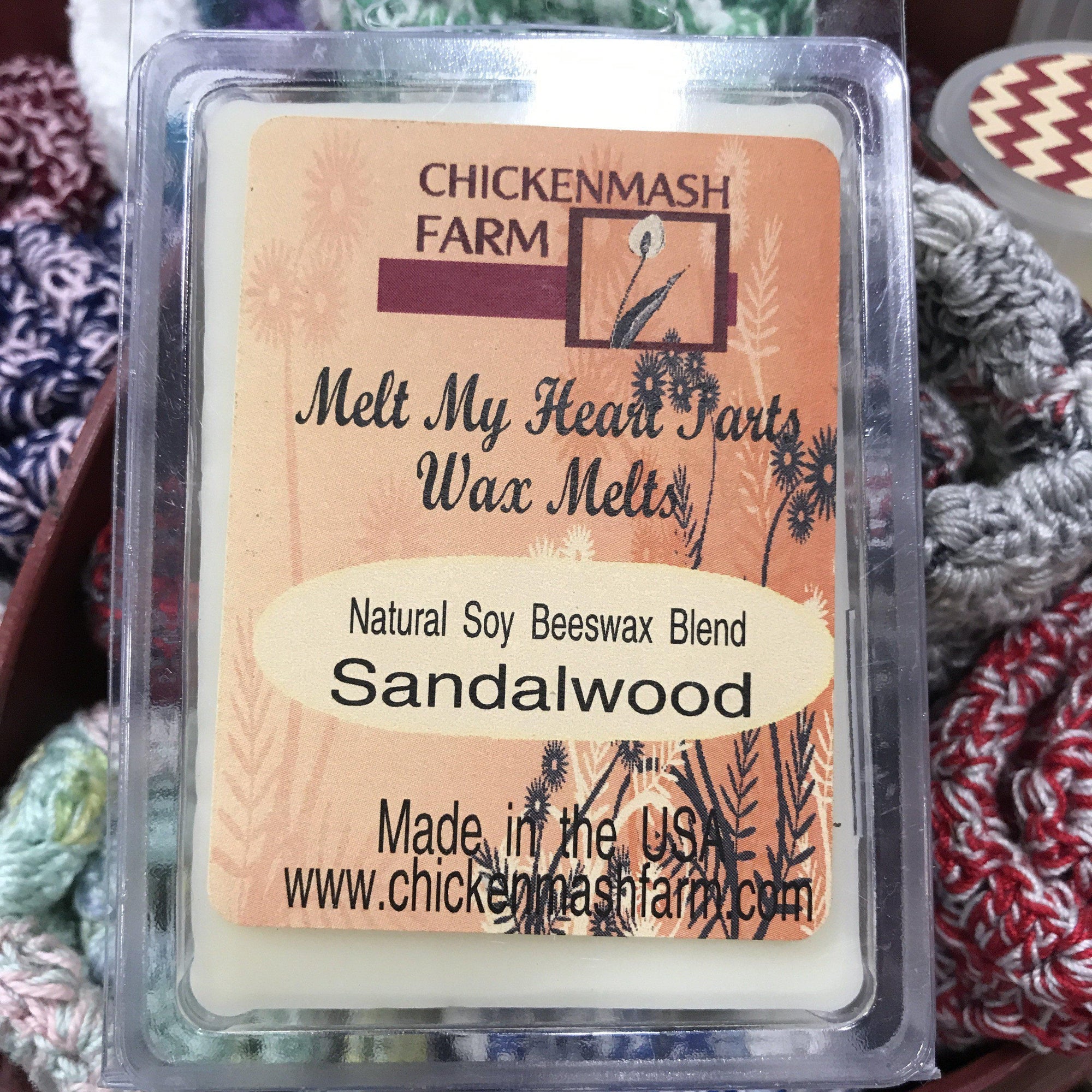 Sandalwood Melt My Heart Tarts | Candle Melts | Wax Melts-Chickenmash Farm