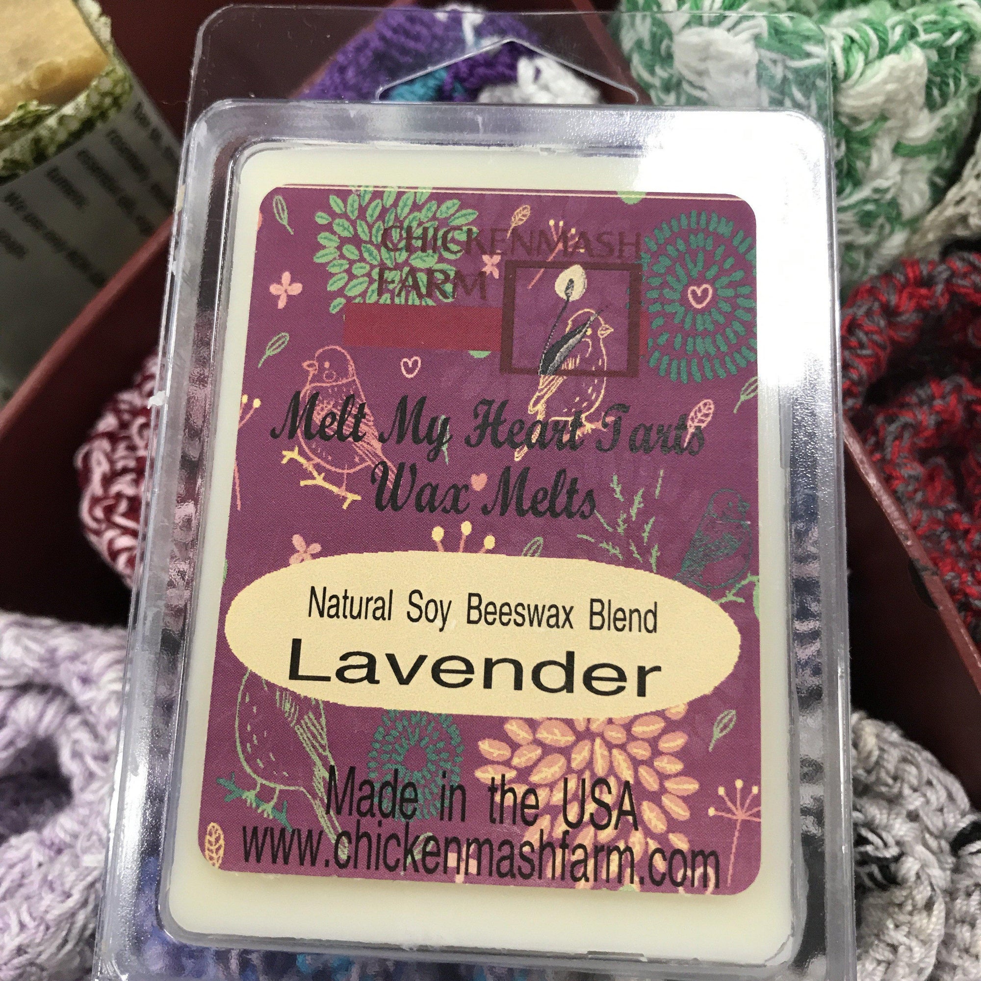 Lavender Candle Melts | Melt My Heart Tarts | Wax Melts-Chickenmash Farm