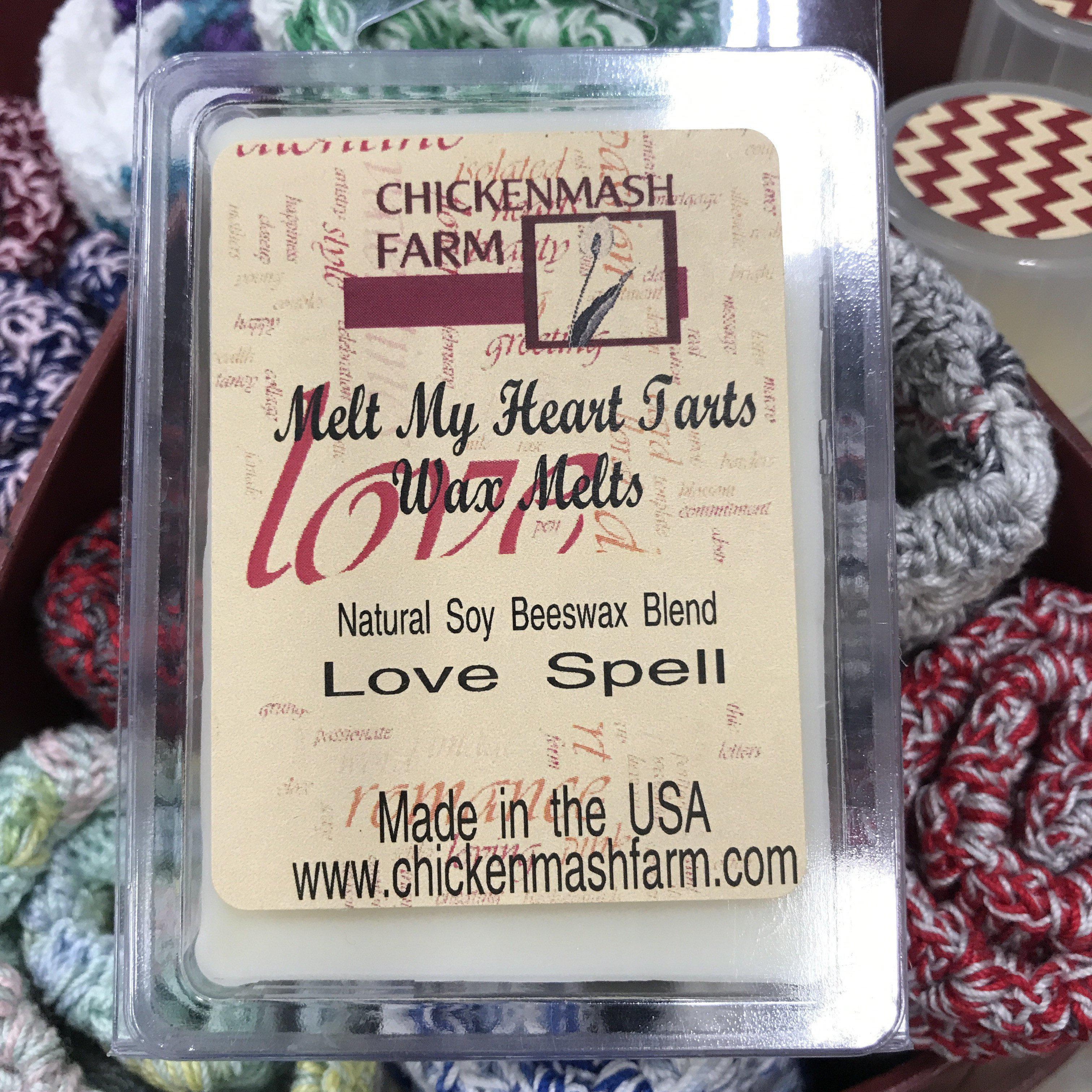 Love Spell Highly Fragrant Candle Melts  Wax Melts Soy Beeswax Blend -  Chickenmash Farm