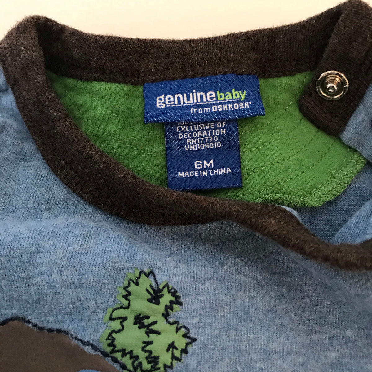 Baby Boy's Oshkosh One-Piece Long Sleeve Bodysuit Size 6 Months Set of 2-Chickenmash Farm