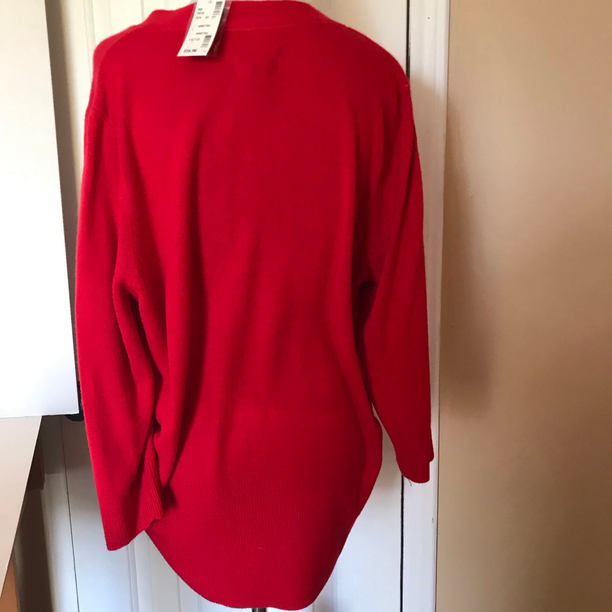 Avenue Women's Red Sweater, Button Up, 3/4 Length Sleeves Size 14/16-Chickenmash Farm