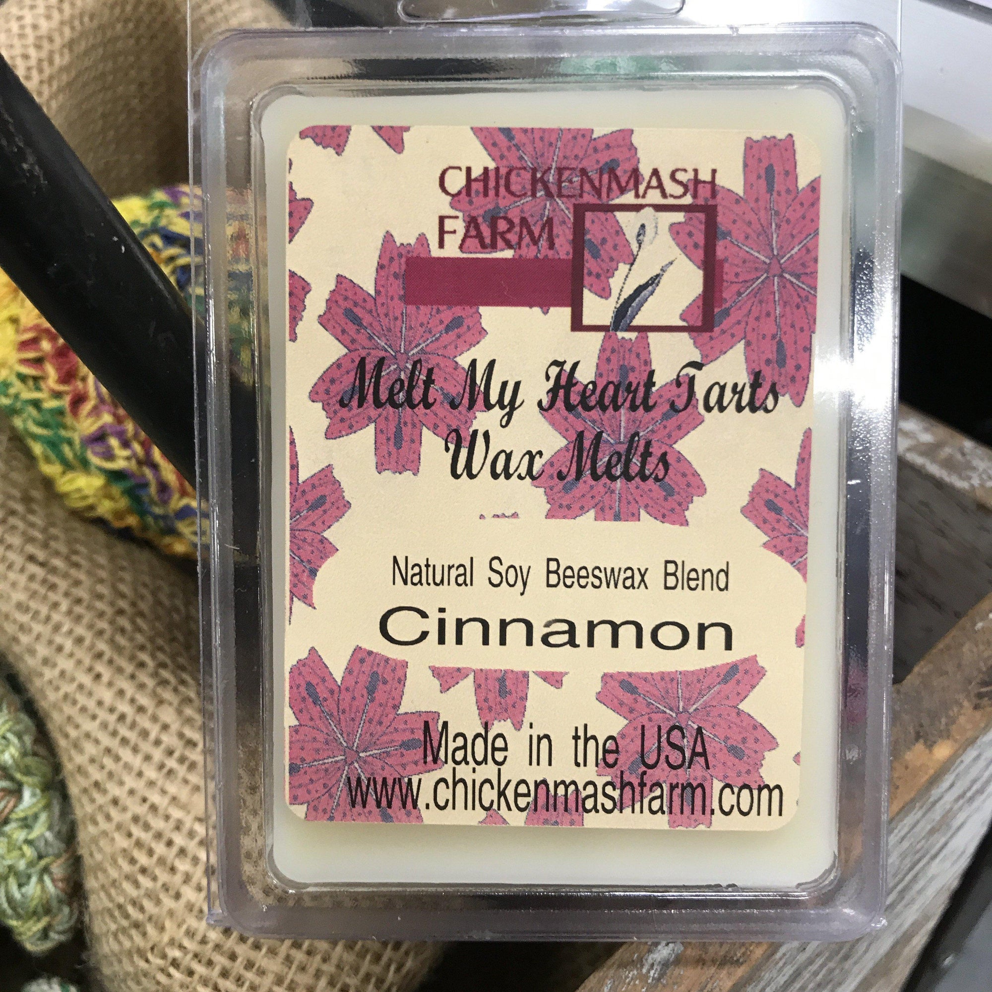 Cinnamon Candle Melts | Melt My Heart Tarts | Wax Melts-Chickenmash Farm