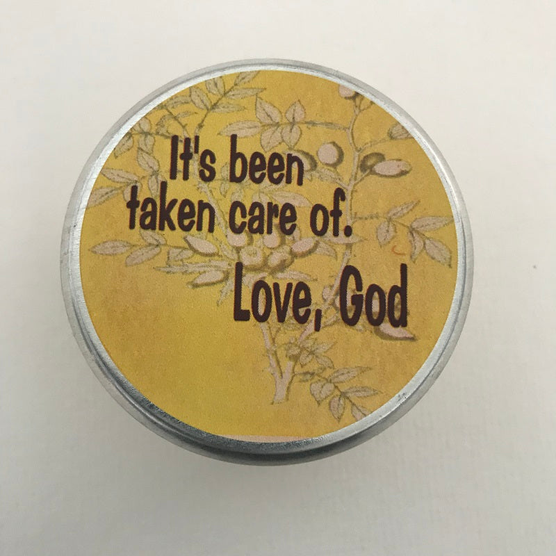 It's Been Taken Care Of Inspirational Candle | Greetings Candle-Chickenmash Farm