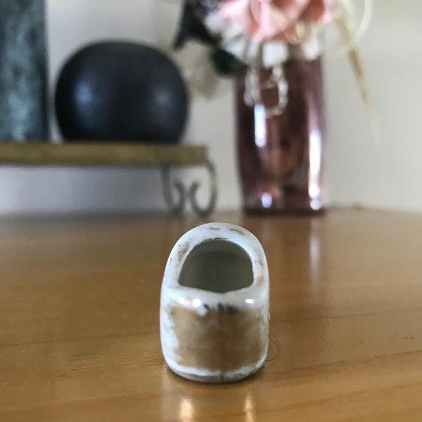 miniature ceramic holland clog shoe
