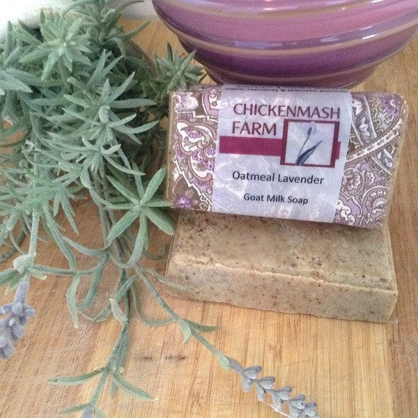 Oatmeal Lavender Goat Milk Soap-Chickenmash Farm