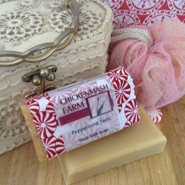 Peppermint Twist Goat Milk Soap-Chickenmash Farm