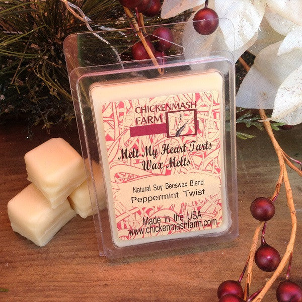 The Scent Twisted Peppermint Wax Melts - Highly Scented Wax Melts - Long Lasting Aroma - Hand Poured - Peppermint Wax Melts Wax Cubes