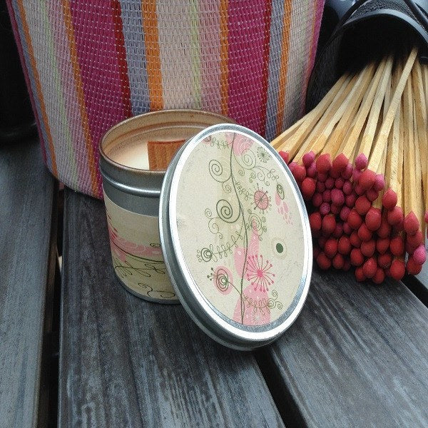 Pink Sugar Wood Wick Soy Candle-Chickenmash Farm