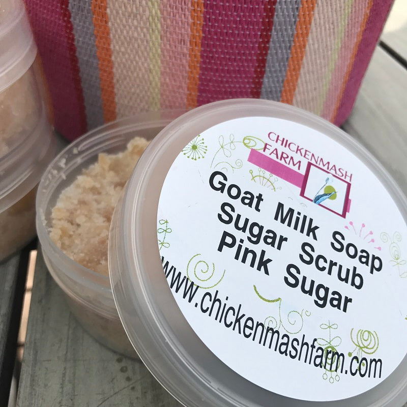 Pink Sugar Scented Sugar Scrub With Goat Milk Soap-Chickenmash Farm