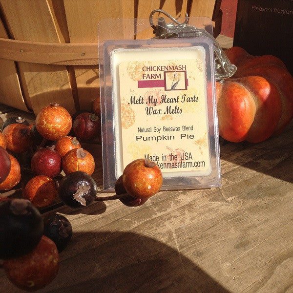 Pumpkin Pie Fragrance Candle Melts | Melt My Heart Tarts 6-Pack Clamshell-Chickenmash Farm