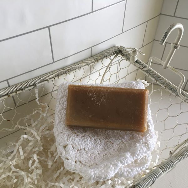 solid white washcloth crocheted