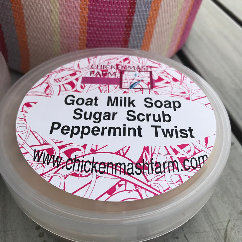 Peppermint Twist Sugar Scrub-Chickenmash Farm