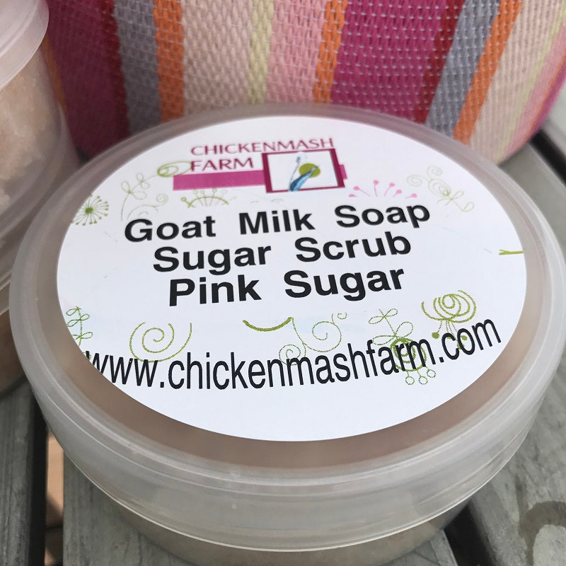Pink Sugar Scented Sugar Scrub With Goat Milk Soap-Chickenmash Farm