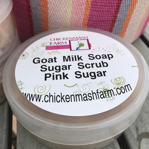 Pink Sugar Scented Sugar Scrub With Goat Milk Soap-Chickenmash Farm