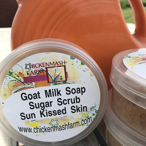 Sun Kissed Skin Polish Sugar Scrub With Goat Milk Soap-Chickenmash Farm