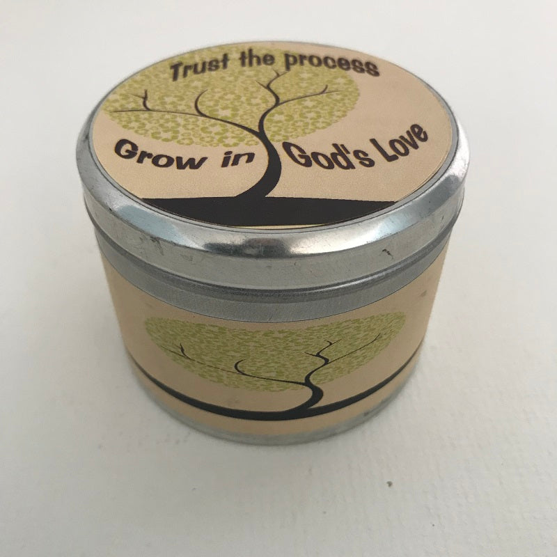 Grow in God's Love Inspirational Candle | Pearberry Scented Candle-Chickenmash Farm