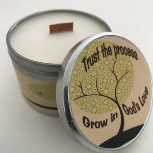 Grow in God's Love Inspirational Candle | Pearberry Scented Candle-Chickenmash Farm