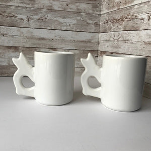 Vintage Ceramic Bunny Rabbit Coffee Mug Back View