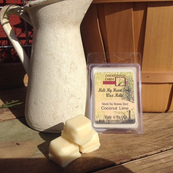 Coconut Lime Verbena Candle Melt | Melt My Heart Tarts | Wax Melts-Chickenmash Farm